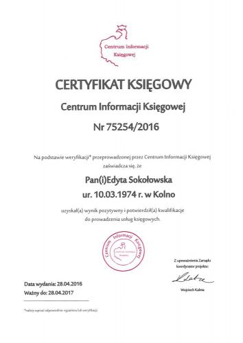 certyfikat 23